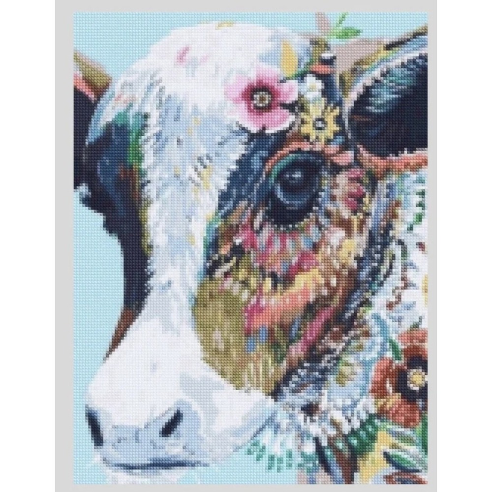 Diamond Supply Co 5D Painting DIY Kit Colorful Cow 30x40cm Farmhouse ASOY9001M